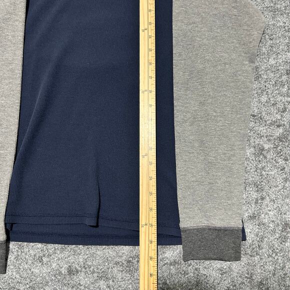 Old Navy Soft-Washed Thermal Long Sleeve Shirt Gray/Navy Men’s Large - Picture 3 of 6